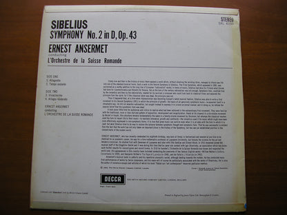 SXL 6100  SIBELIUS: SYMPHONY No. 2      ANSERMET / SUISSE ROMANDE     ED1