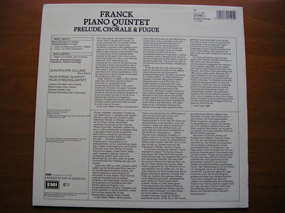 FRANCK: PIANO QUINTET / PRELUDE, CHORALE & FUGUE      COLLARD / MUIR QUARTET     27 0159