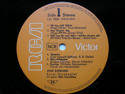 SWEDISH & SCANDINAVIAN SONGS        JUSSI BJORLING / SWEDISH ROYAL OPERA ORCHESTRA / GERVILLIUS      LSC 9884