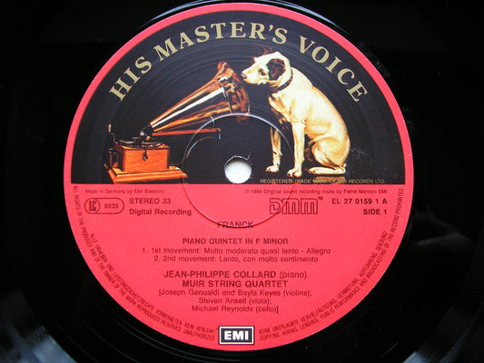 FRANCK: PIANO QUINTET / PRELUDE, CHORALE & FUGUE      COLLARD / MUIR QUARTET     27 0159