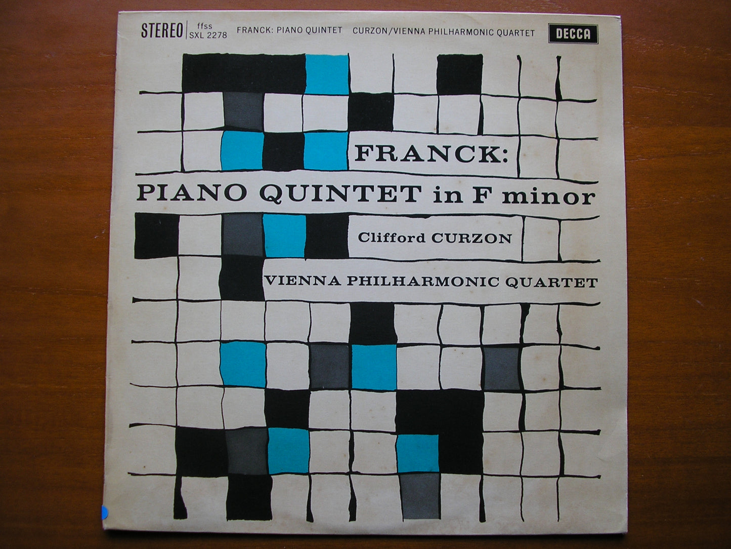 FRANCK: PIANO QUINTET in F       CURZON / VIENNA PHILHARMONIC QUARTET      SXL 2278