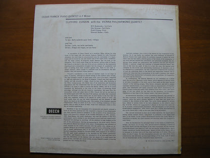 FRANCK: PIANO QUINTET in F       CURZON / VIENNA PHILHARMONIC QUARTET      SXL 2278