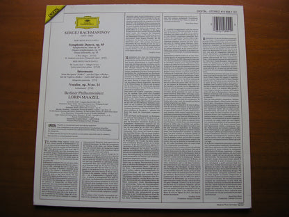 RACHMANINOV: SYMPHONIC DANCES / INTERMEZZO / VOCALISE     MAAZEL / BERLIN PHILHARMONIC   410 894
