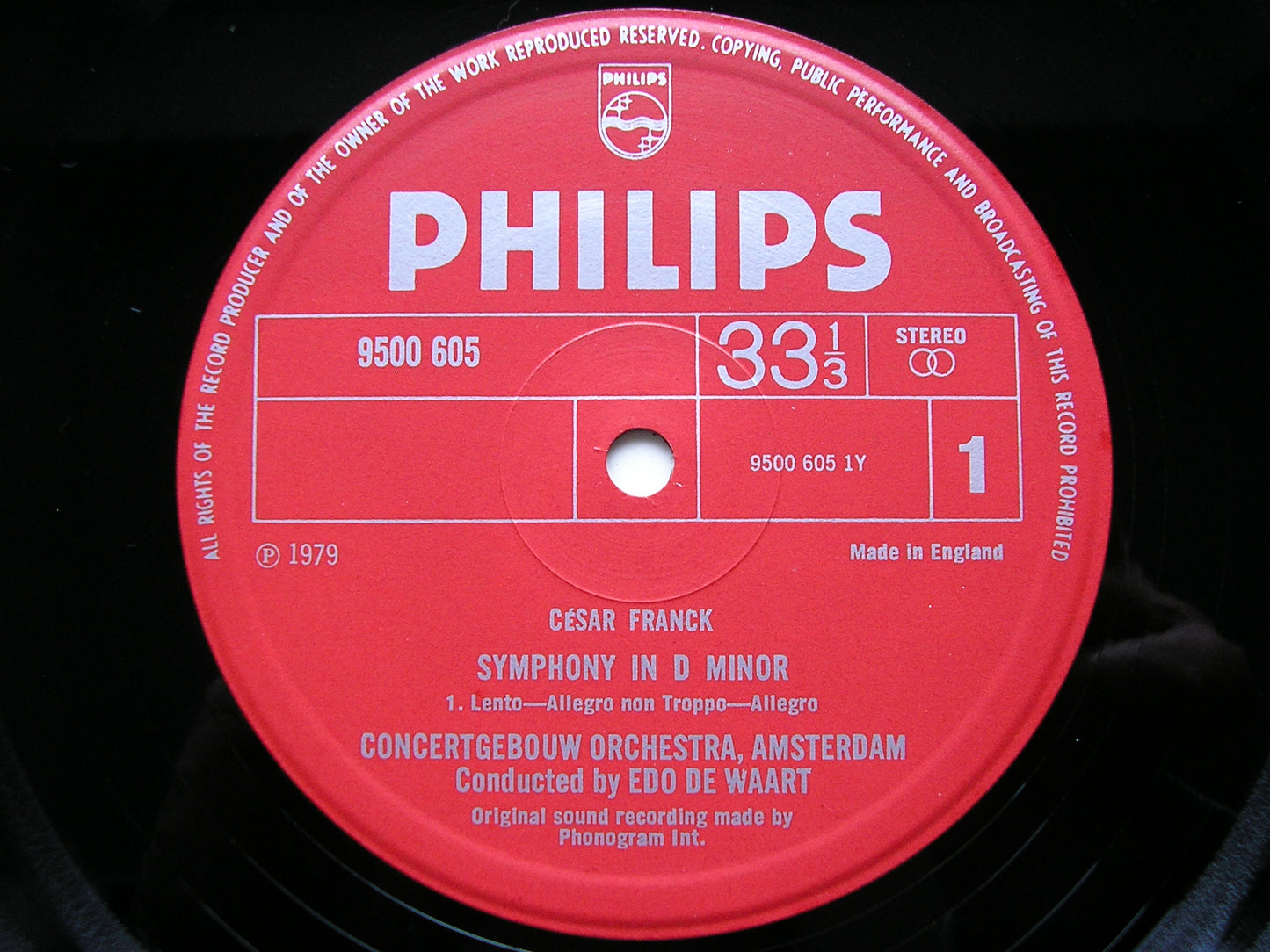 FRANCK: SYMPHONY       EDO DE WAART / CONCERTGEBOUW ORCHSTRA     9500 605