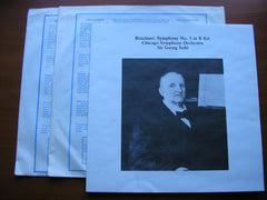 BRUCKNER: SYMPHONY No. 5       SOLTI / CHICAGO SYMPHONY    2LP     D221D 2
