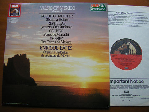 MUSIC OF MEXICO Volume 3    JIMENEZ / HALFFTER / GALINDO / REVUELTAS     BATIZ / MEXICO CITY SYMPHONY     27 0229