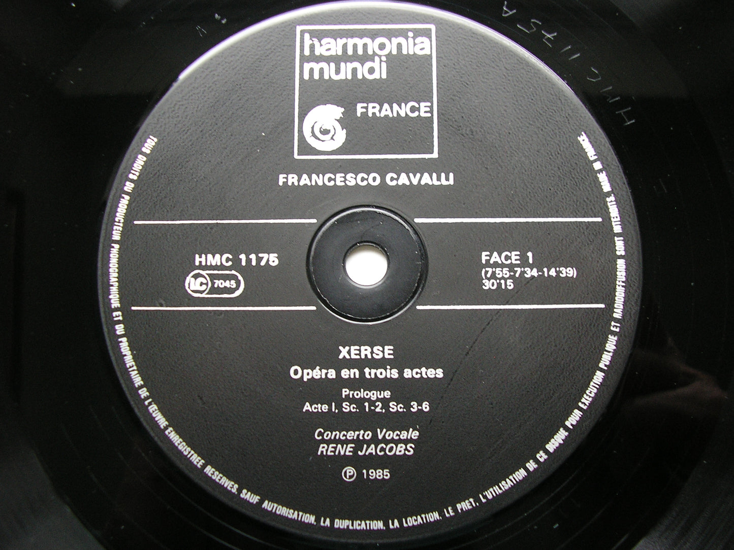 CAVALLI: XERXES       JACOBS / NELSON / GALL / POULENARD / DE MAY / ENSEMBLE INSTRUMENTAL / JACOBS     4LP     HMC 1175-78
