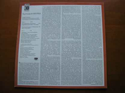 HINDEMITH: LUSTIGE SINFONIETTA         BERLIN RADIO SYMPHONY / GERD ALBRECHT        WER 60089