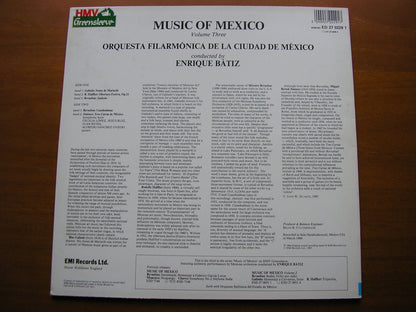 MUSIC OF MEXICO Volume 3    JIMENEZ / HALFFTER / GALINDO / REVUELTAS     BATIZ / MEXICO CITY SYMPHONY     27 0229