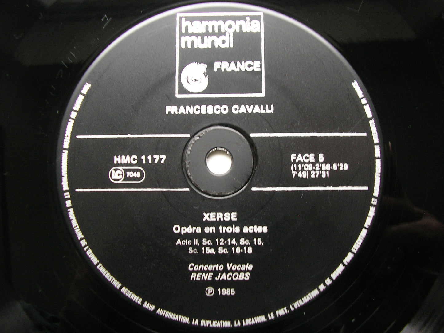 CAVALLI: XERXES       JACOBS / NELSON / GALL / POULENARD / DE MAY / ENSEMBLE INSTRUMENTAL / JACOBS     4LP     HMC 1175-78