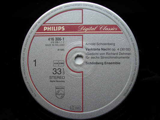 SCHOENBERG: VERKLARTE NACHT / TRIO / PHANTASY      SCHOENBERG ENSEMBLE    416 306