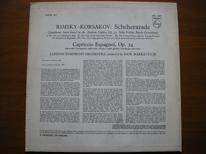 RIMSKY-KORSAKOV: SCHEHERAZADE / CAPRICCIO ESPAGNOL     MARKEVITCH / LONDON SYMPHONY   SAL 3437