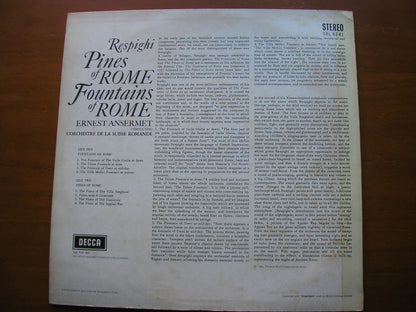 RESPIGHI: PINES OF ROME / FOUNTAINS OF ROME  ANSERMET / SUISSE ROMANDE  SXL 6141