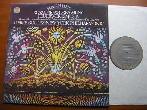 HANDEL: ROYAL FIREWORKS MUSIC / OVERTURE Berenice / CONCERTO No. 3 'a due cori'    BOULEZ/ NEW YORK PHILHARMONIC CHAMBER ORCHESTRA    76834