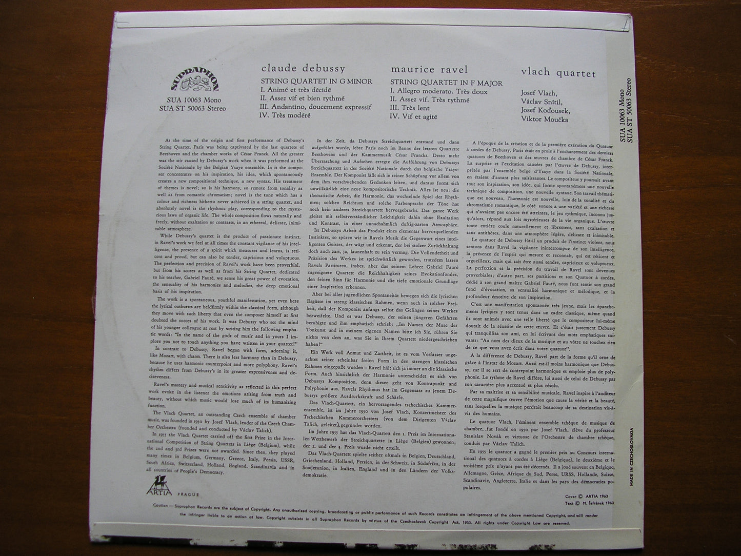DEBUSSY & RAVEL: STRING QUARTETS     VLACH QUARTET     SUA ST 50063