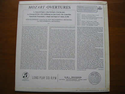 MOZART: OVERTURES     KLEMPERER / NEW PHILHARMONIA / PHILHARMONIA       SAX 2587