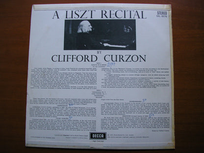 SXL 6076  LISZT: SONATA in B / LIEBESTRAUM / BERCEUSE / VALSE OUBLIEE      CLIFFORD CURZON      ED1
