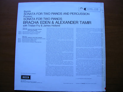 SXL 6357  BARTOK: SONATA FOR TWO PIANOS & PERCUSSION / POULENC: SONATA     EDEN &  TAMIR     ED3