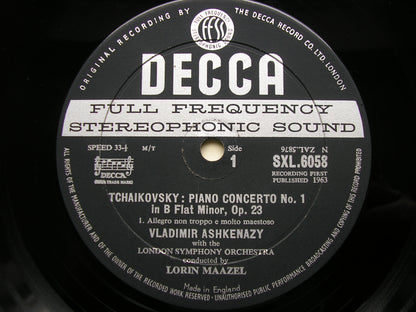 TCHAIKOVSKY: PIANO CONCERTO No. 1     ASHKENAZY / LONDON SYMPHONY / MAAZEL     SXL 6058