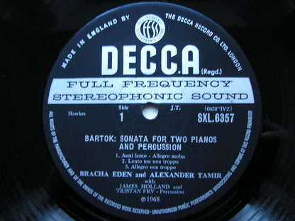 SXL 6357  BARTOK: SONATA FOR TWO PIANOS & PERCUSSION / POULENC: SONATA     EDEN &  TAMIR     ED3