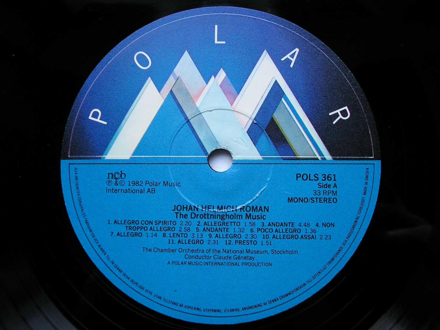 ROMAN: MUSIC FOR THE ROYAL WEDDING AT DROTTNINGHOLM, 1744       STOCKHOLM CHAMBER ORCHESTRA / GENETAY     POLS 361