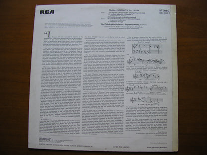 MAHLER: SYMPHONY No. 1       ORMANDY / PHILADELPHIA ORCHESTRA      SB 6822