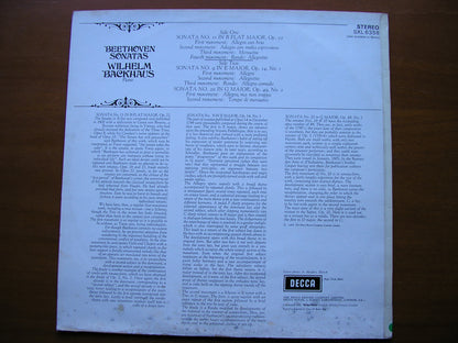 SXL 6358  BEETHOVEN: PIANO SONATAS Nos. 9 / 11 / 20      BACKHAUS      ED2