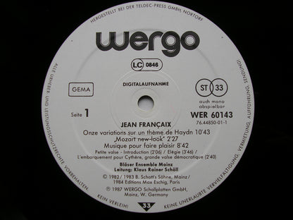 FRANCAIX: MUSIQUE POUR FAIRE PLAISIR       FRANCAIX / MAINZ WIND ENSEMBLE       WER 60143