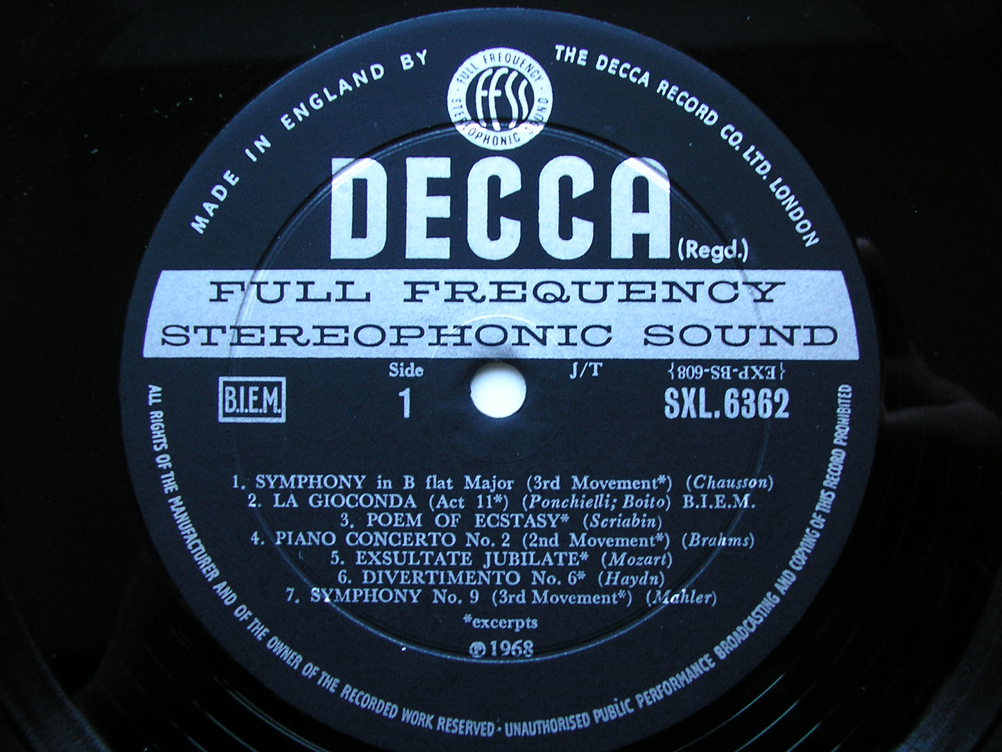 SXL 6362  DECCA STEREO SAMPLER 1968    ED2