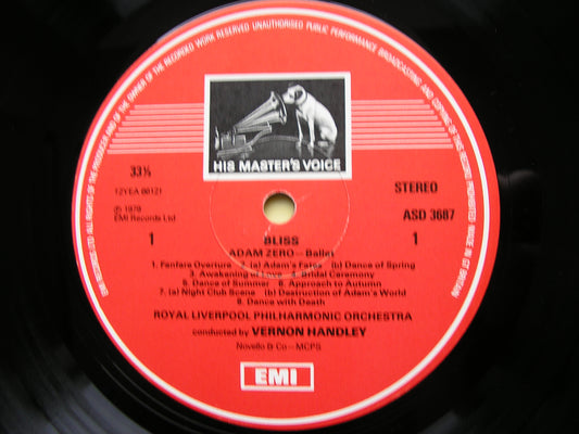 BLISS: CHECKMATE / ADAM ZERO  ballet suites      VERNON HANDLEY / ROYAL LIVERPOOL PHILHARMONIC     ASD 3687