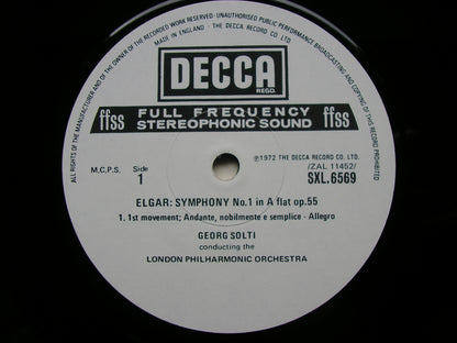 ELGAR: SYMPHONY No. 1       SOLTI / LONDON PHILHARMONIC     SXL 6569
