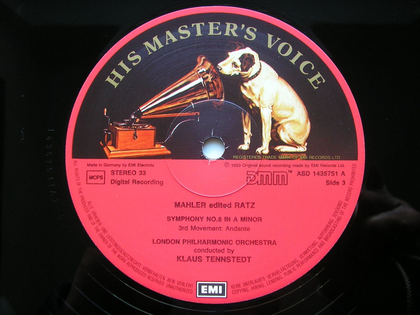 MAHLER: SYMPHONY No. 6    KLAUS TENNSTEDT / LONDON PHILHARMONIC     SLS 1435743