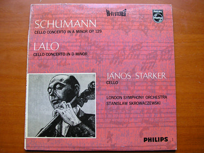 SCHUMANN: CELLO CONCERTO / LALO: CELLO CONCERTO    STARKER / LONDON SYMPHONY / SKROWACZEWSKI     SAL 3482