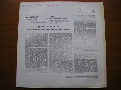 SCHUMANN: CELLO CONCERTO / LALO: CELLO CONCERTO    STARKER / LONDON SYMPHONY / SKROWACZEWSKI     SAL 3482