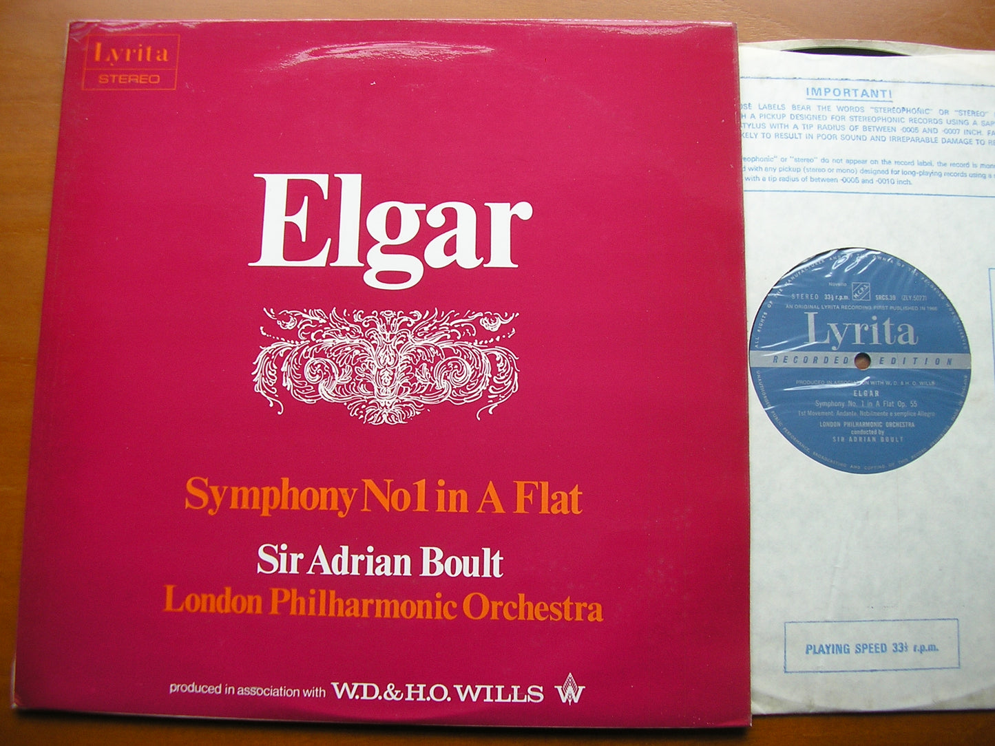 ELGAR: SYMPHONY No. 1     BOULT / LONDON PHILHSRMONIC    SRCS 39