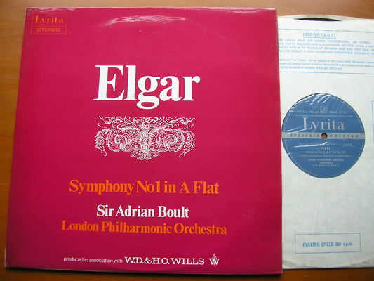 ELGAR: SYMPHONY No. 1     BOULT / LONDON PHILHSRMONIC    SRCS 39