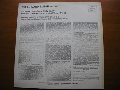 ELGAR: FALSTAFF / ENIGMA VARIATIONS    ANDREW DAVIS / NEW PHILHARMONIA    SRCS 77