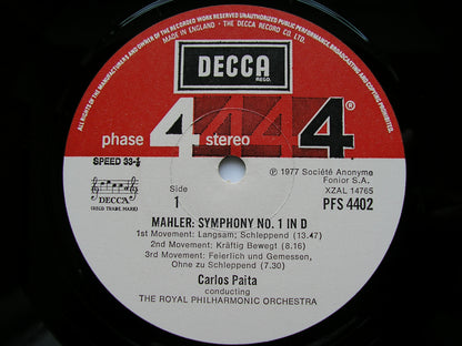 MAHLER: SYMPHONY No. 1       PAITA / ROYAL PHILHARMONIC     PFS 4402