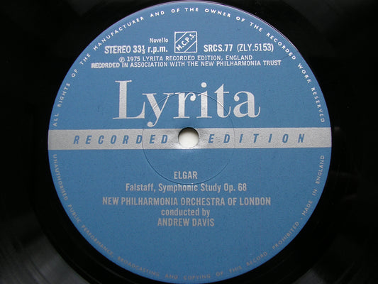ELGAR: FALSTAFF / ENIGMA VARIATIONS    ANDREW DAVIS / NEW PHILHARMONIA    SRCS 77