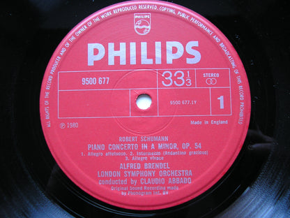 SCHUMANN: PIANO CONCERTO /WEBER: KONZERTSTUCK     BRENDEL / LONDON SYMPHONY / ABBADO     9500 677