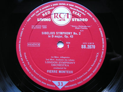SIBELIUS: SYMPHONY No. 2      MONTEUX / LONDON SYMPHONY     SB 2070