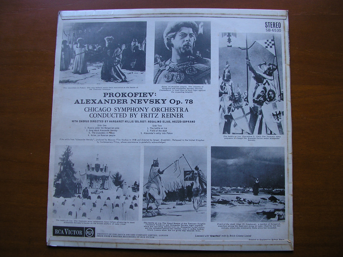 PROKOFIEV: ALEXANDER NEVSKY       ELIAS / CHICAGO SYMPHONY / REINER       SB 6530