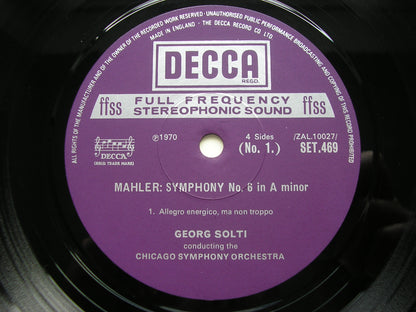 MAHLER: SYMPHONY No. 6 / LIEDER EINES FAHRENDEN GESELLEN    MINTON / CHICAGO SYMPHONY / SOLTI    SET 469 - 70