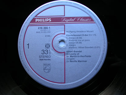 MOZART: PIANO CONCERTOS Nos. 5 & 6      BRENDEL / ASMIF / MARRINER     416 366