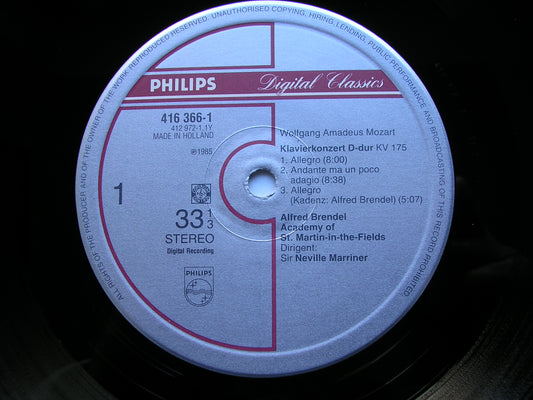MOZART: PIANO CONCERTOS Nos. 5 & 6      BRENDEL / ASMIF / MARRINER     416 366