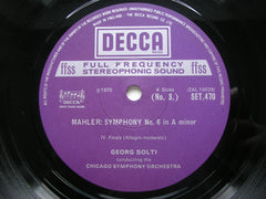 MAHLER: SYMPHONY No. 6 / LIEDER EINES FAHRENDEN GESELLEN    MINTON / CHICAGO SYMPHONY / SOLTI    SET 469 - 70