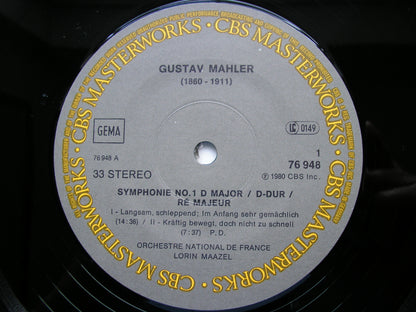 MAHLER: SYMPHONY No. 1      MAAZEL / FRENCH NATIONAL ORCHESTRA      76948