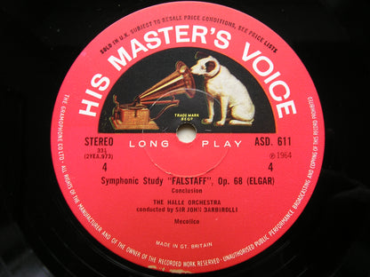 ELGAR: SYMPHONY No. 2 / FALSTAFF     BARBIROLLI / HALLE ORCHESTRA    2LP     ASD 610 / 611