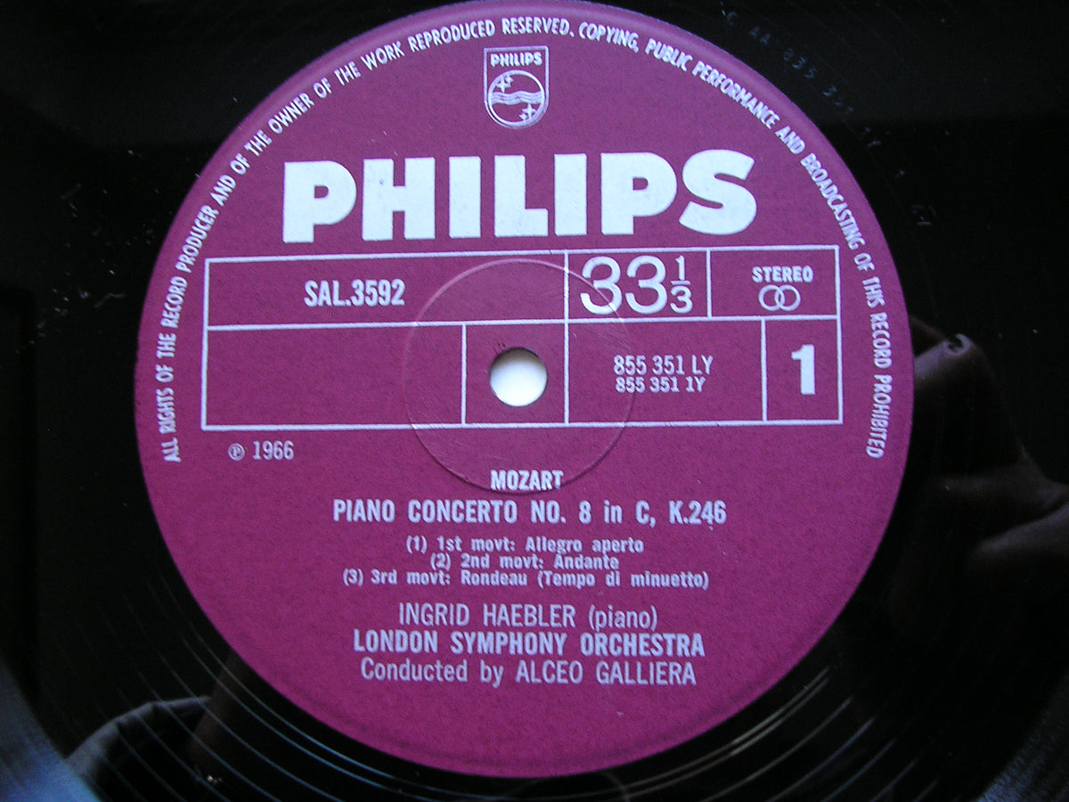 MOZART: PIANO CONCERTOS Nos. 5 & 8     HAEBLER / LONDON SYMPHONY / GALLIERA       SAL 3592