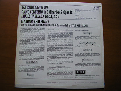 SXL 6099  RACHMANINOV: PIANO CONCERTO No.2 / ETUDES TABLEAUX     ASHKENAZY / MOSCOW PHILHARMONIC / KONDRASHIN     ED1